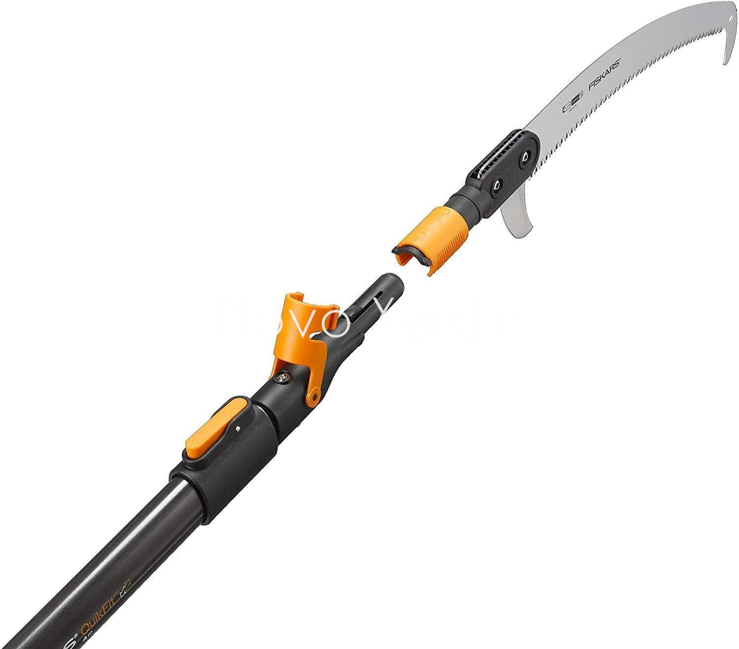 Fiskars Quikfit serrucho curvo + mango telescópico L - Imagen 1