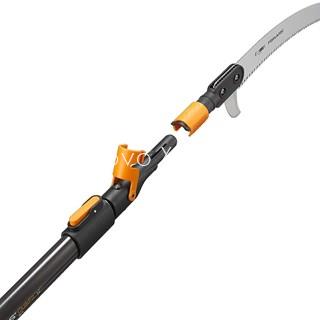 Fiskars Quikfit serrucho curvo + mango telescópico L - Imagen 1