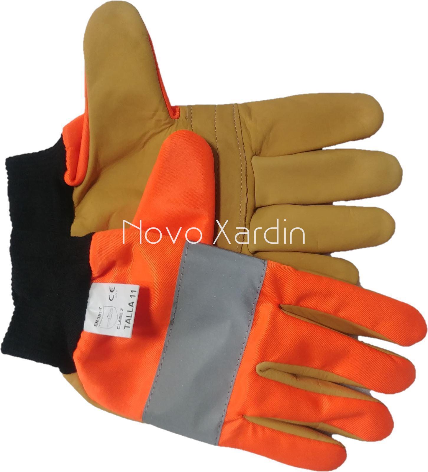 Guantes de protección anticortes de motosierra Clase 2 (24 m/s)