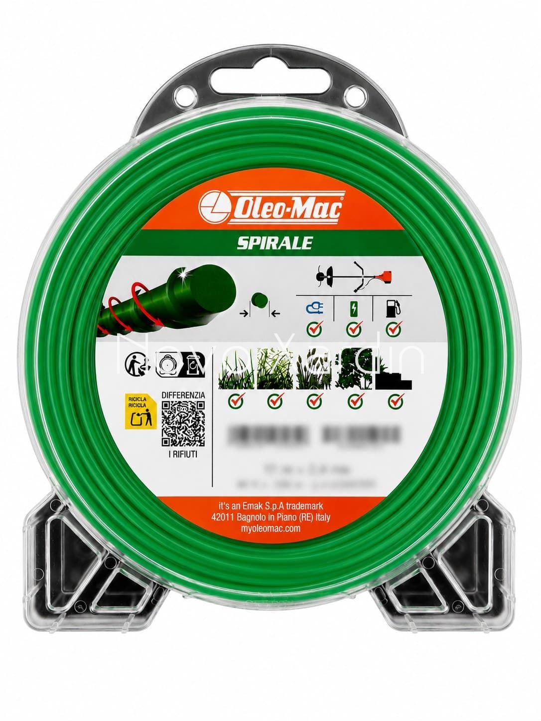 Nylon espiral Oleo Mac para desbrozadora 2.4mm x 15m - Imagen 1