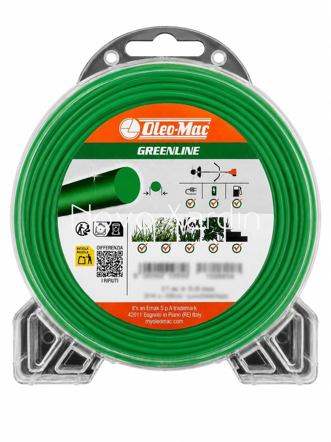 Nylon redondo Oleo Mac para desbrozadora 2.7mm x 15m - Imagen 1